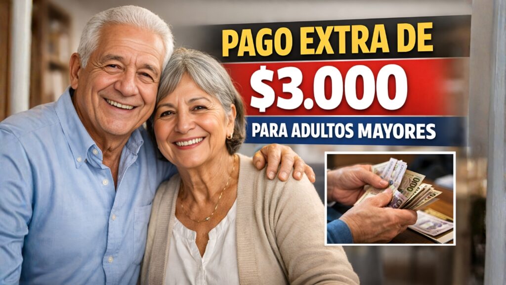 México: Pago extra de $3.000 para adultos mayores – beneficiarios, registro rápido y calendario febrero-marzo 2026